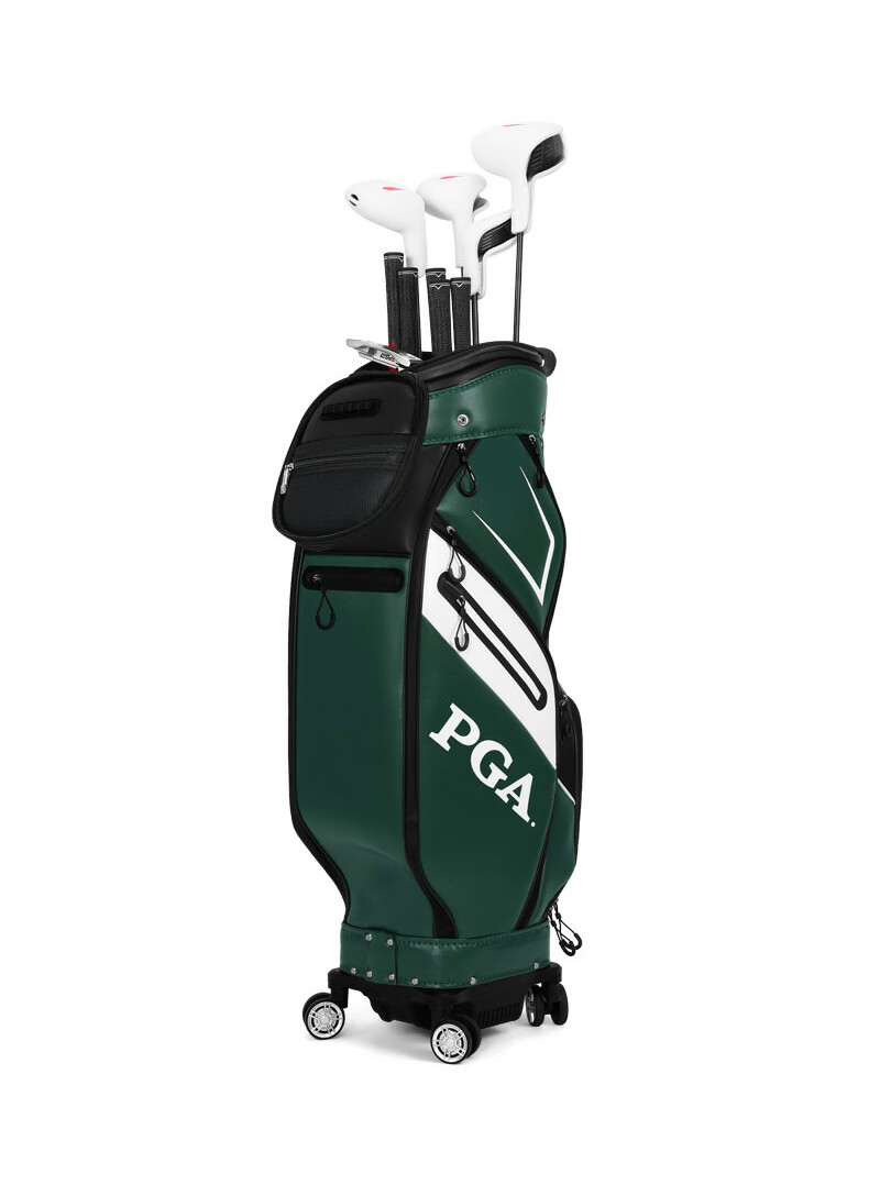 PGA Golf Bag for Men, Omnidirectional Four-Wheel Push-Pull Retractable Carry-On Golf Bag, Fully Waterproof And Multifunctional, Navy Blue 6