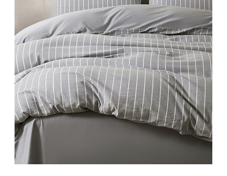 Shuixingjiafang Four-Piece Bedding Set, Pure Cotton 100%, Class A 60-Count Washed Cotton, Duvet Cover, Pillowcases, Bedsheet, Double Bed Size 1.8 Meters, Blue Harmony 11