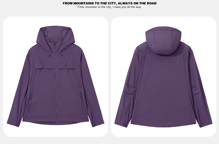 Pioneer Camp Zhuque Sun Protection Jacket for Women, Summer Outdoor Breathable UV-Resistant Hooded Original Yarn Sun Protection Clothing, Lightweight Outer Coat 18