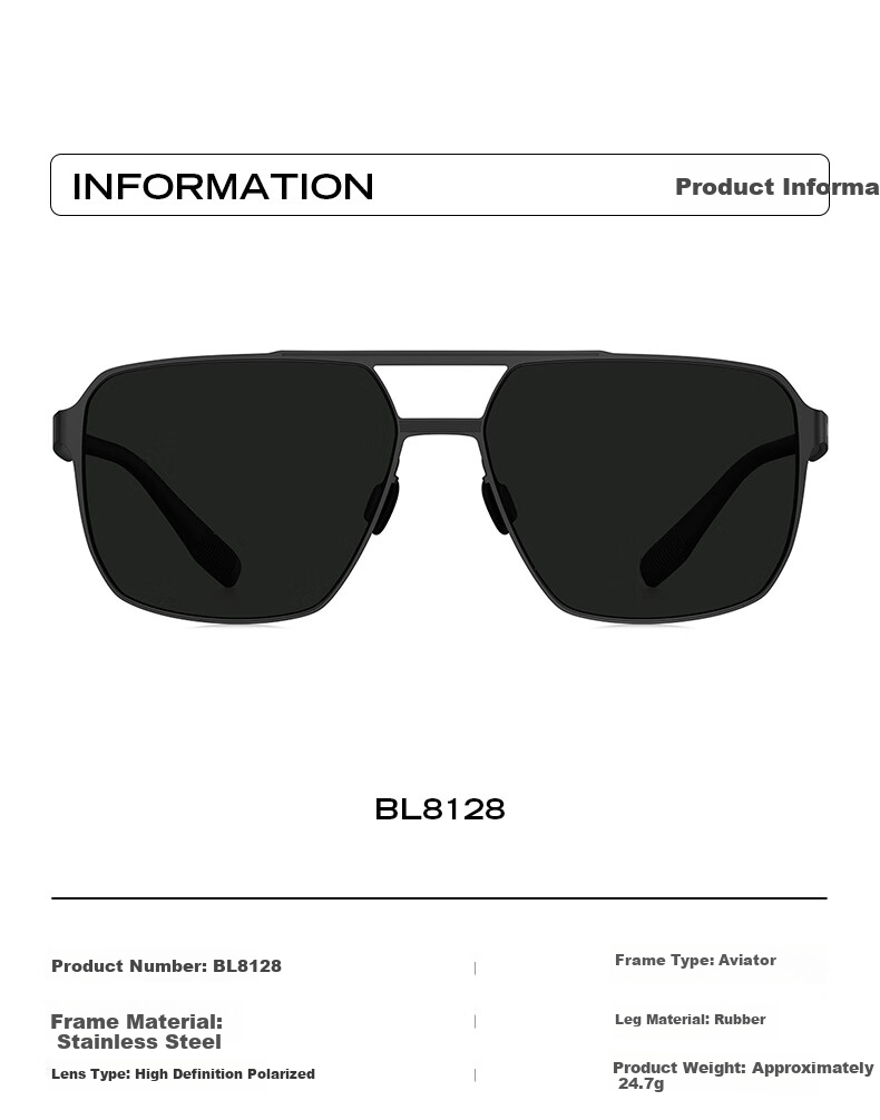 BOLON Sunglasses, Polarized Fishing Glasses, Aviator Sunglasses for Driving, Men's Sunglasses BL8128 C10 1