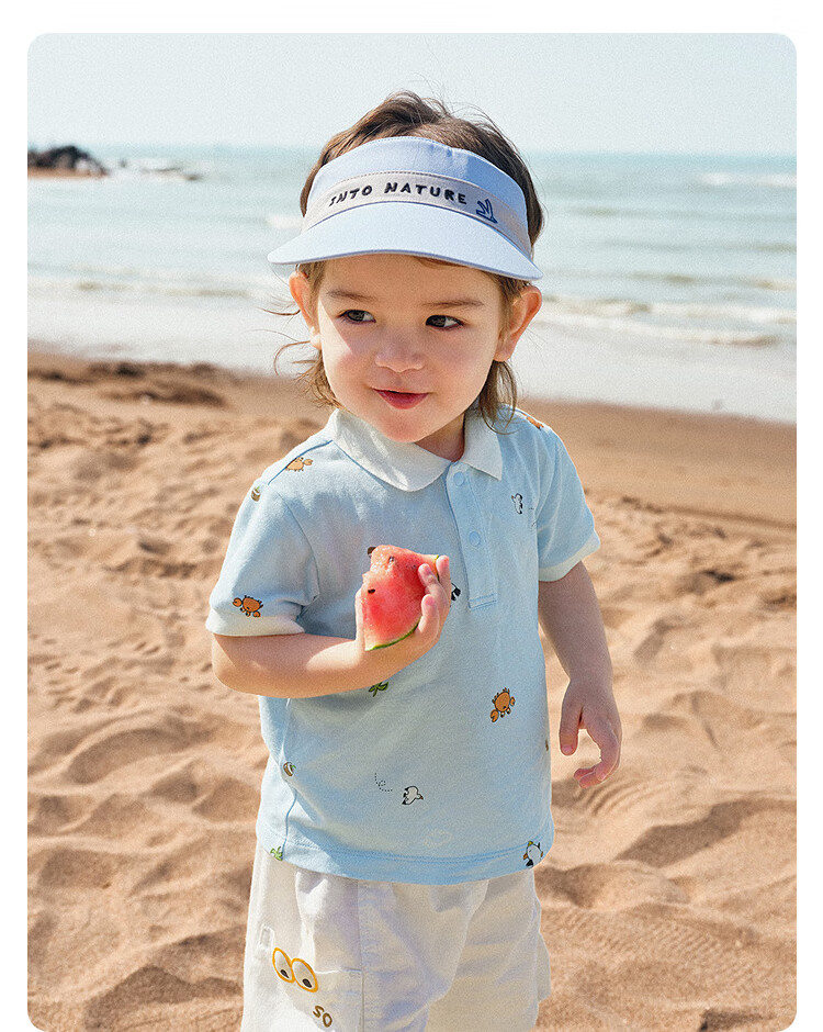 BALABALA Baby T-Shirt, Infant Top, Boys' Short-Sleeve Polo Shirt, Summer Wear, Thin, Cool And Comfortable 19