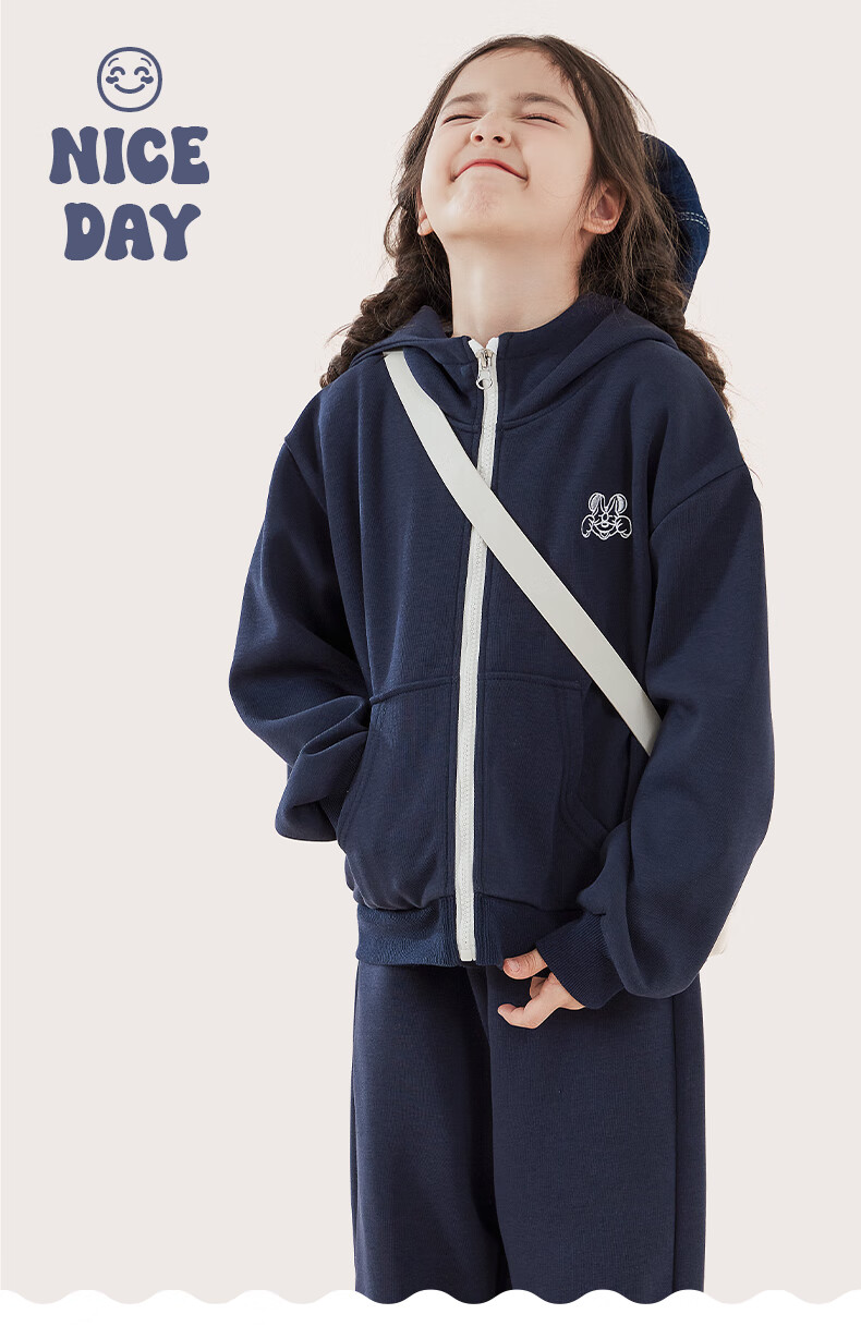 Disney Girls' Outfit Set for Spring And Autumn, Stylish Big Kids Casual Zip-Up Hooded Sweatpants Two-Piece Set 3DT004 Pink Purple 150 1