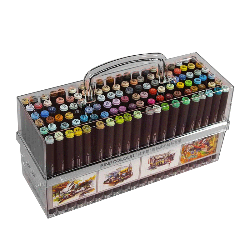 FINECOLOUR Marker Pens with Soft Tips for Anime Standard Hand-Drawn Design, 120 Colors, Exam Preparation, 4th Generation Standard 120 Colors, Sketching, Watercolor Pens