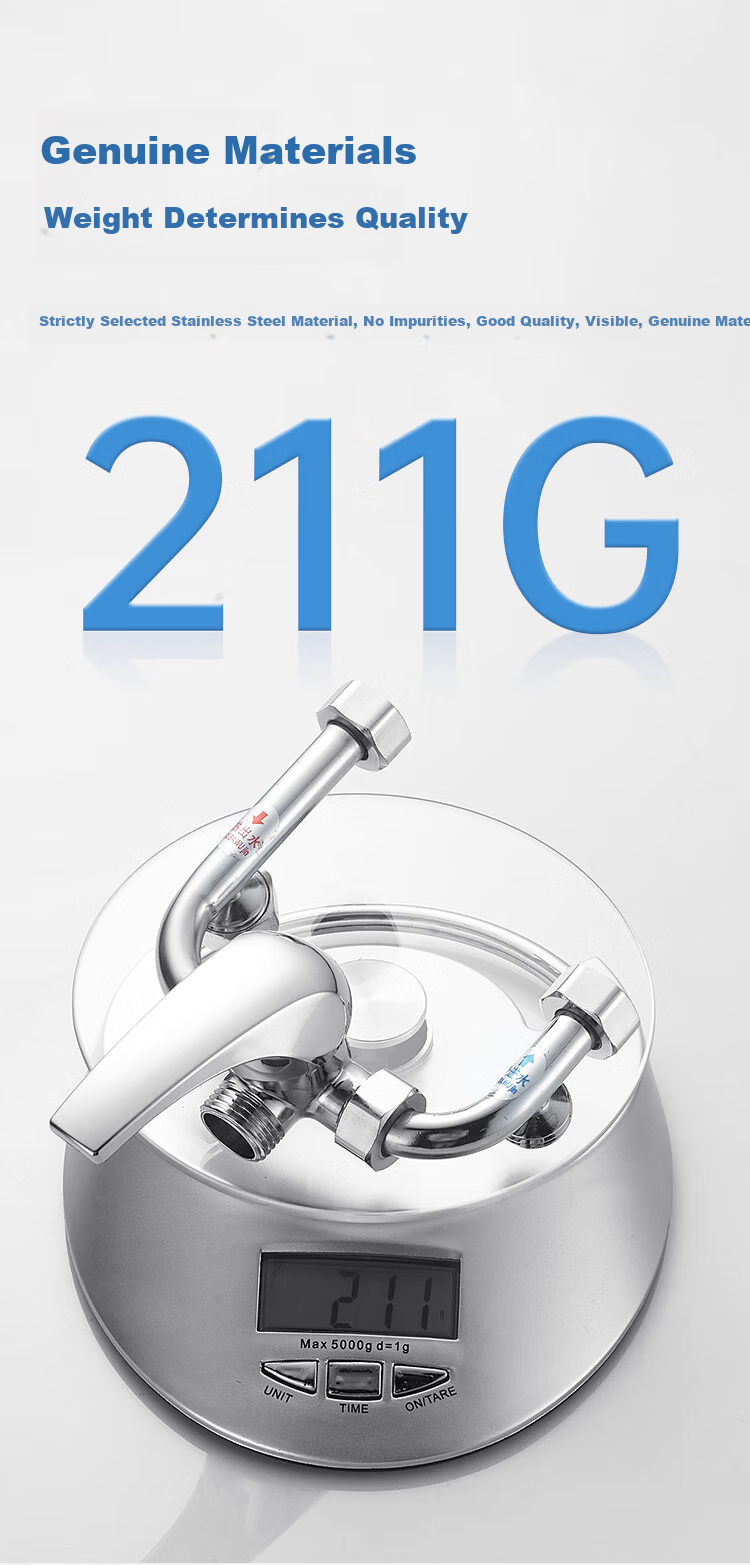 MEJUE Electric Water Heater Mixing Valve, Surface-Mounted Shower Faucet U-Shaped Shower Head Bathing Switch, Copper Body Z-013192 11