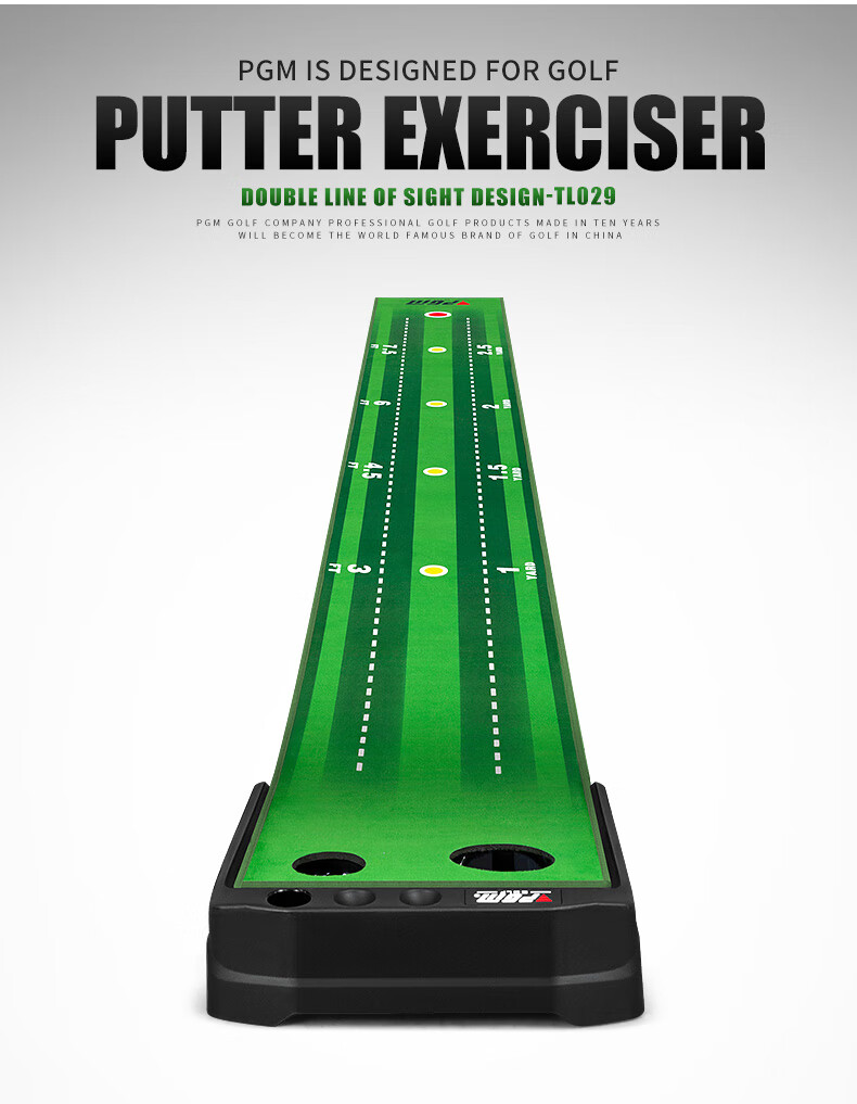 PGM Electric Ball Return Golf Double-Hole Putter Practice Trainer Home Office Mini Golf Set 2