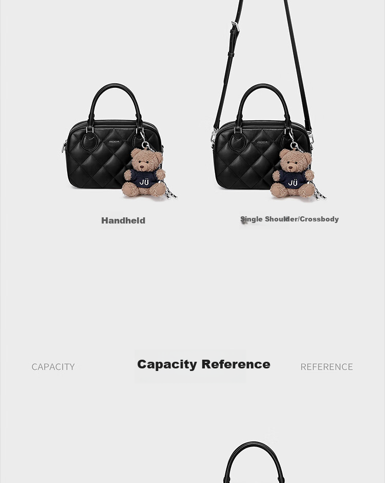 JUST STAR Celebrity-Style Bowling Bag, Women's Handbag, 2026 New Luxury Shoulder Crossbody Boston Tote Bag, Birthday Gift 8