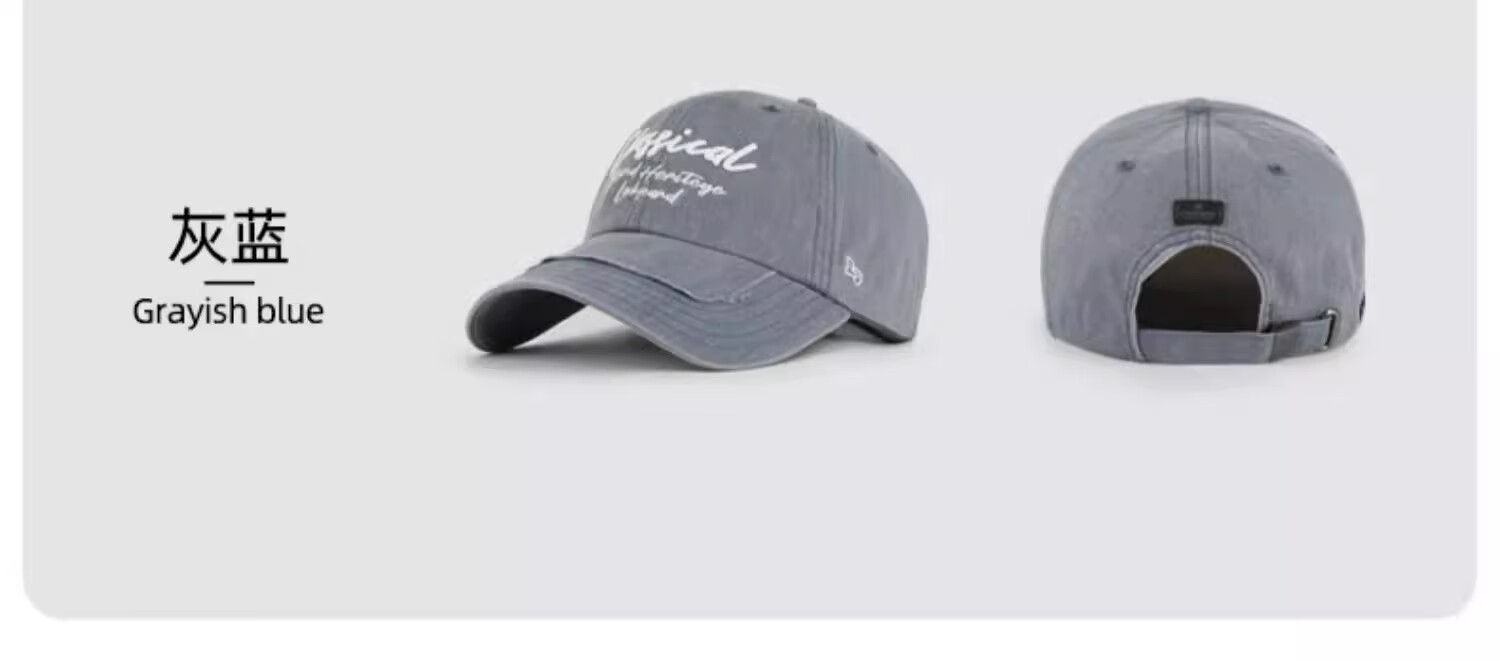 LACKPARD Versatile Baseball Cap for Men And Women, Spring And Summer Soft Top Fashion Face-Slimming Sun Visor Hat, Dark Gray, Adjustable 17