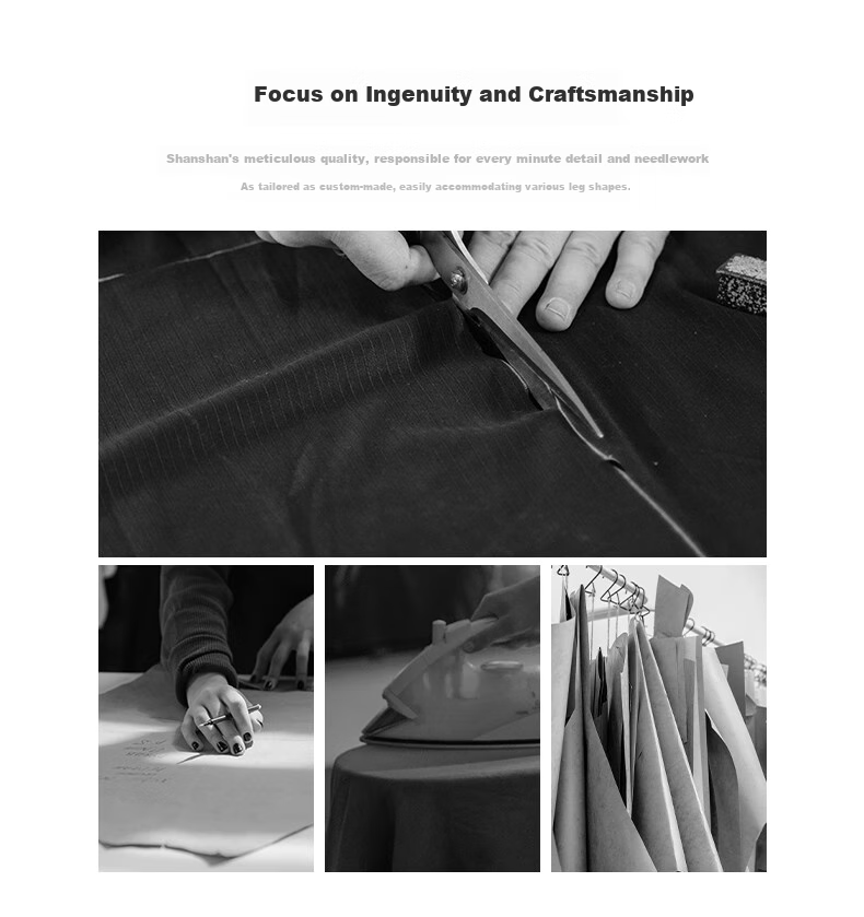 FIRS Men's Wool Spring Autumn Wrinkle-Free Straight Casual Dress Pants Professional Suit Trousers 7