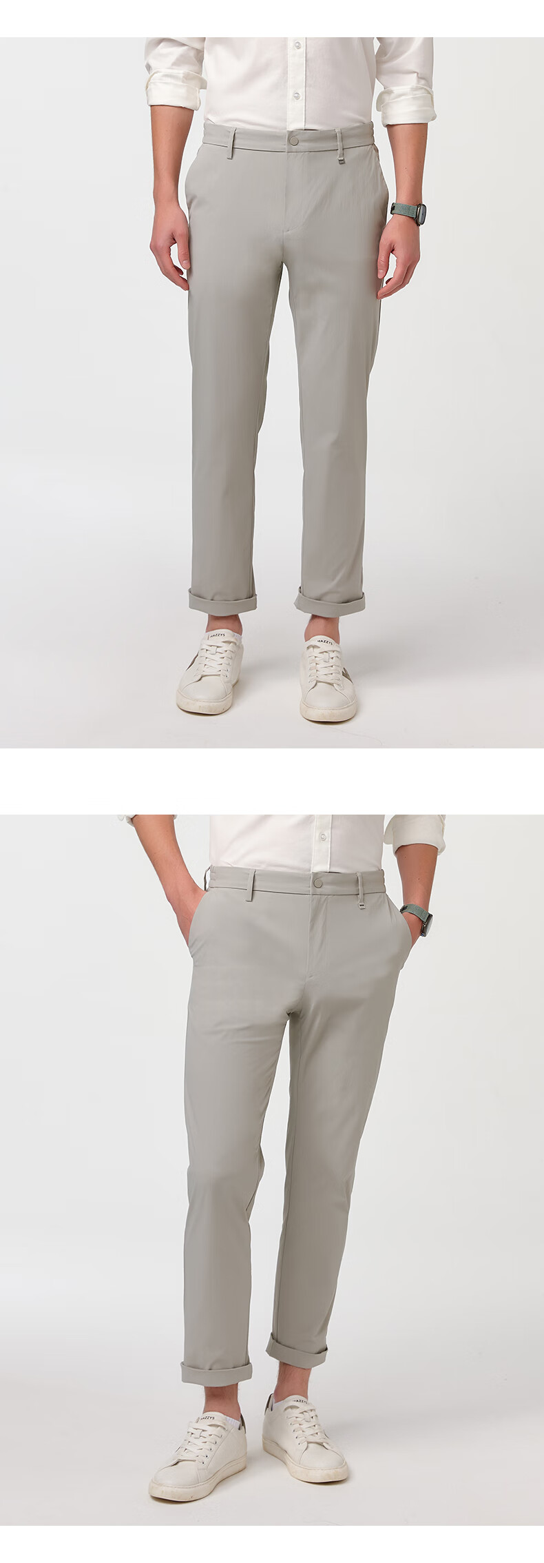 HAZZYS Men's Clothing, Solid Color Commuter Casual Pants ATDZP0CAX94, Black BK, Size 33 (175/80A) 5