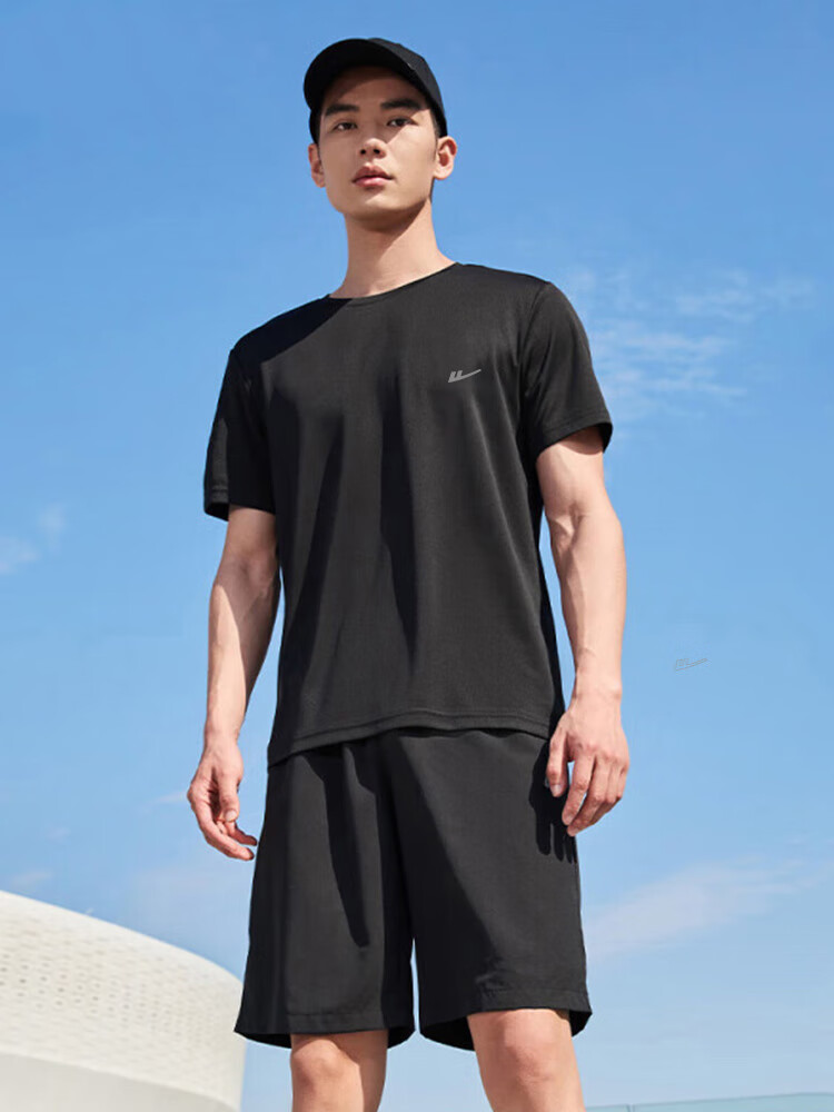 Huili Short-Sleeve T-Shirt for Men, Outdoor Sports Breathable Quick-Dry Shirt, Men's Running Training Fitness T-Shirt, Casual Round Neck Top for Me 14