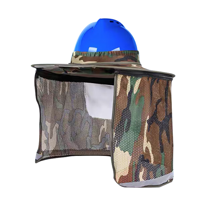 Qiaozhibadun Safety Helmet Sun Visor, Summer Construction Site Safety Cap, Sun Protection Breathable Wide Brim, for Construction Work And Sanitation, Unisex Sunshade Board, Foldable, Camouflage