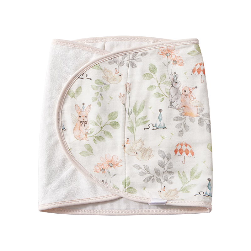 EMXEE Baby Anti-Startle Swaddle Blanket, Newborn Anti-Startle Sleeping Bag, Spring And Summer Thin Version, Fairy Dream Garden, 30x74cm