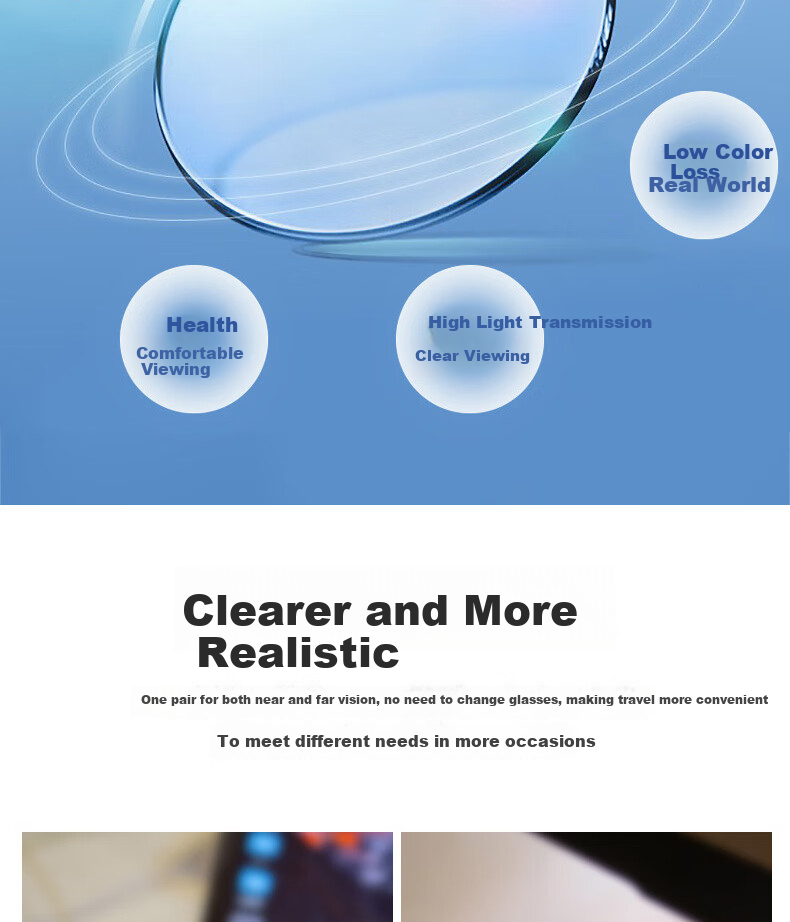 Cuntiandaofu Reading Glasses, Progressive Multifocal Reading Glasses, Anti-Blue Light, Black Frame 100 Degrees [Suitable for Ages Below 50] 6