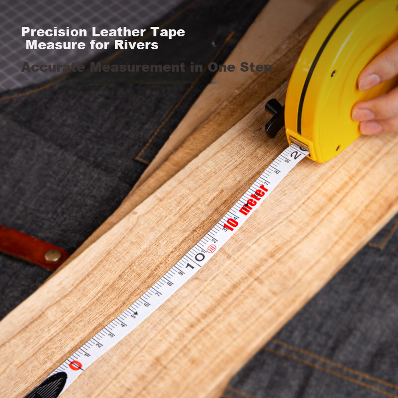 Deli 10-Meter Fiber Tape Measure, Box-Type Playground Roller Ruler, Engineering Measurement Tool, 10 Meters
