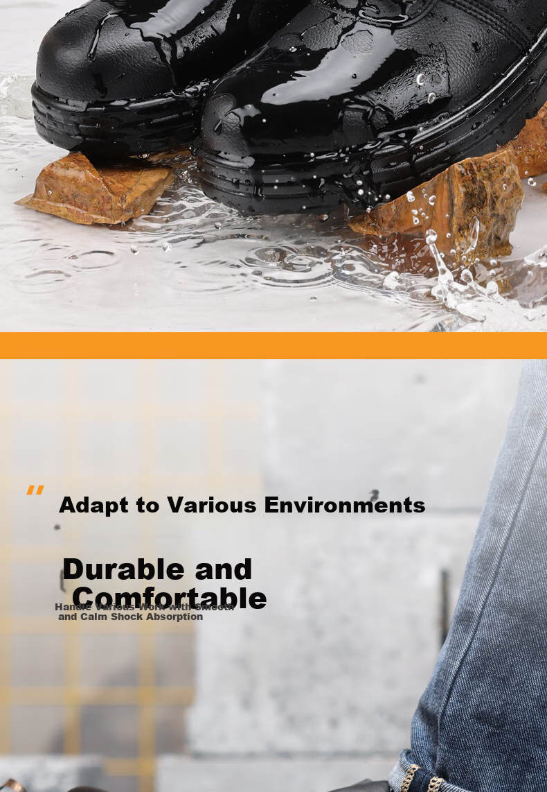 GUYISA Safety Shoes for Men, Steel Toe Cap, Puncture-Resistant, Waterproof, Dustproof, Comfortable, Wear-Resistant, Construction Site Work Boots 876 Size 36 3