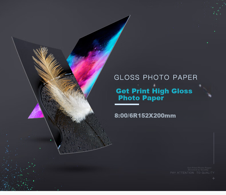 Befon 6R High Gloss Photo Paper, RC Waterproof Quick-Drying, 260g, Inkjet Printer Photo Paper, 100 Sheets/pack, Color Printing Photo Paper 1