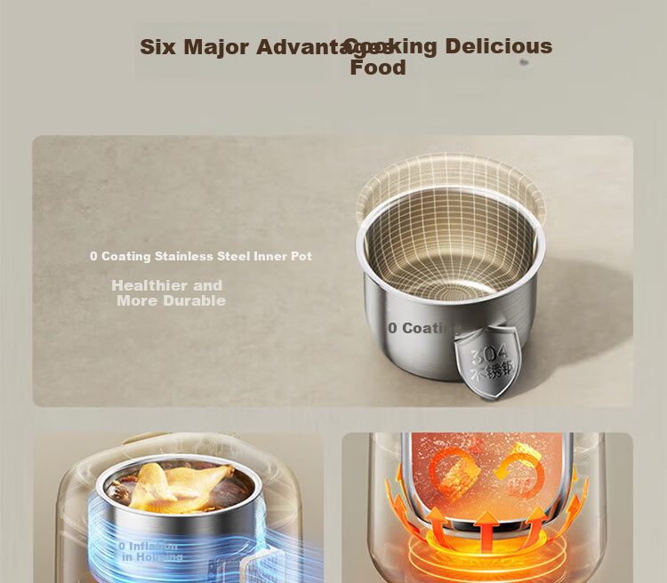Joyoung Household 3L Pressure Cooker, Non-Coated Stainless Steel Inner Pot, Electric Rice Cooker, Pressure Cooker, 30NS1 7