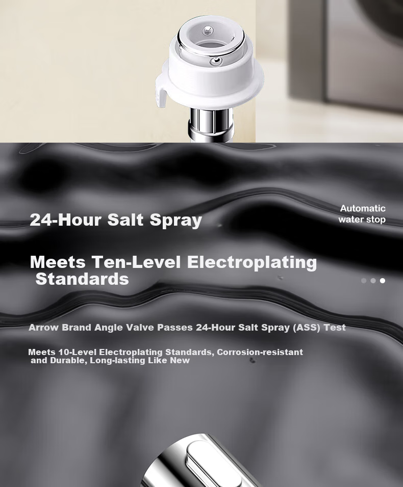 ARROW One-In Three-Way Angle Valve with Dual Handles And Dual Control, Separate Water Outlet with Built-In Water Stop Device, Multifunctional Washing Machine Faucet 12
