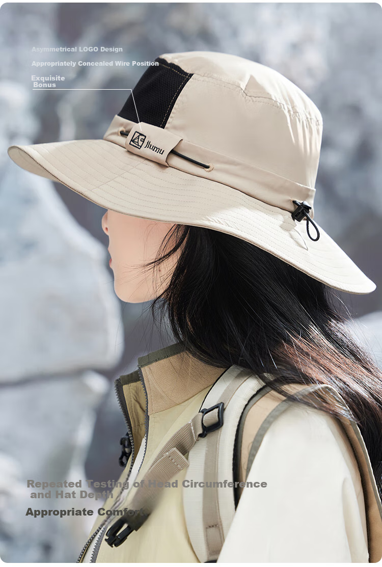 JIUMU Sun Protection Hat for Women, Sun Visor Hat, Sun Hat, Fisherman Hat, Cooling Hat, Summer Outdoor Face-Covering UV Protection Hat for Wome 6