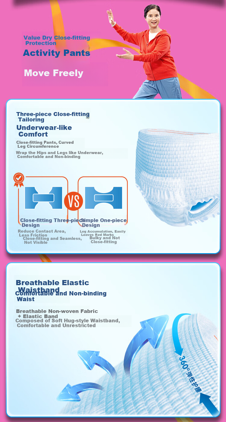 Dr.P Value Dry Adult Pull-Up Pants L15 Pieces (Waist: 66-135cm), Elderly Underwear-Style Disposable Diapers 5