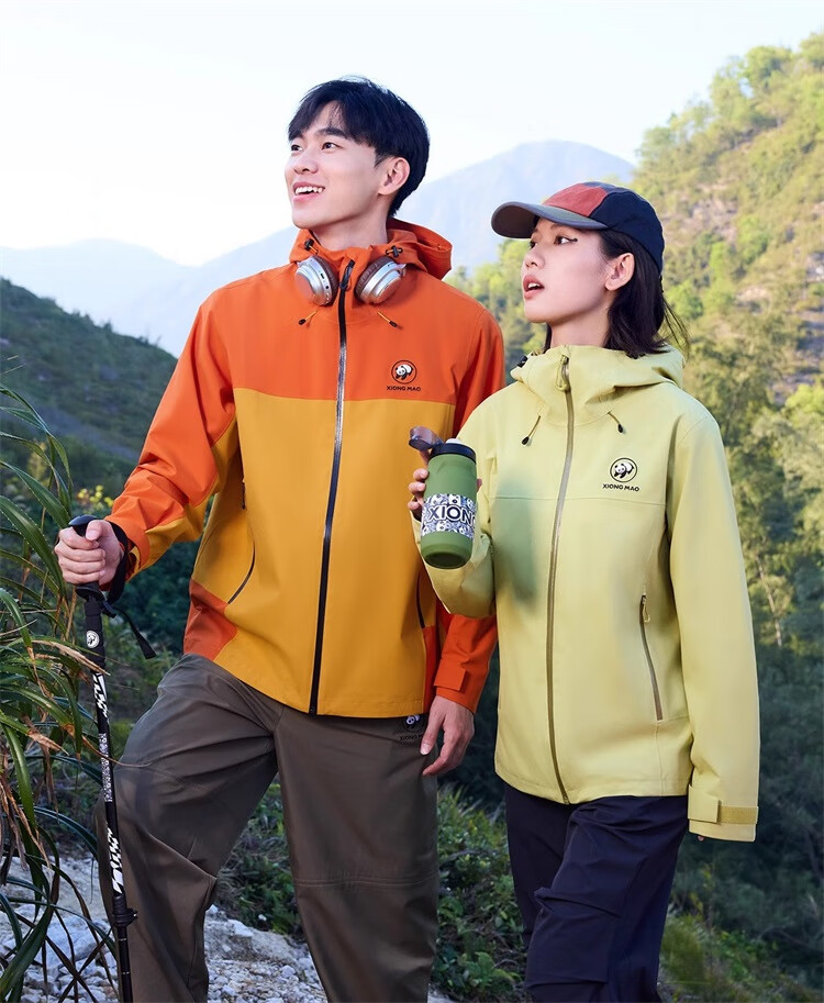 CAMEL Panda Single-Layer Outdoor Windproof Waterproof Mountaineering Cycling Jacket A35BA18158 Phantom Black XS 21