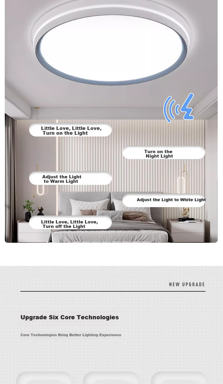 HD Ceiling Light Minimalist Bedroom Lamp Master Bedroom Light Zhongshan Lighting Square Three-Color [Installation + Removal Included] 2