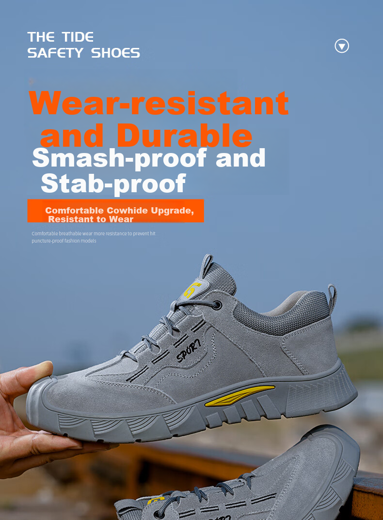 JUNBU Safety Shoes for Men, Electrician Insulated 10KV, Anti-Smashing, Puncture-Resistant, Lightweight Comfortable Work Safety Shoes 0266FKV Size 43 1