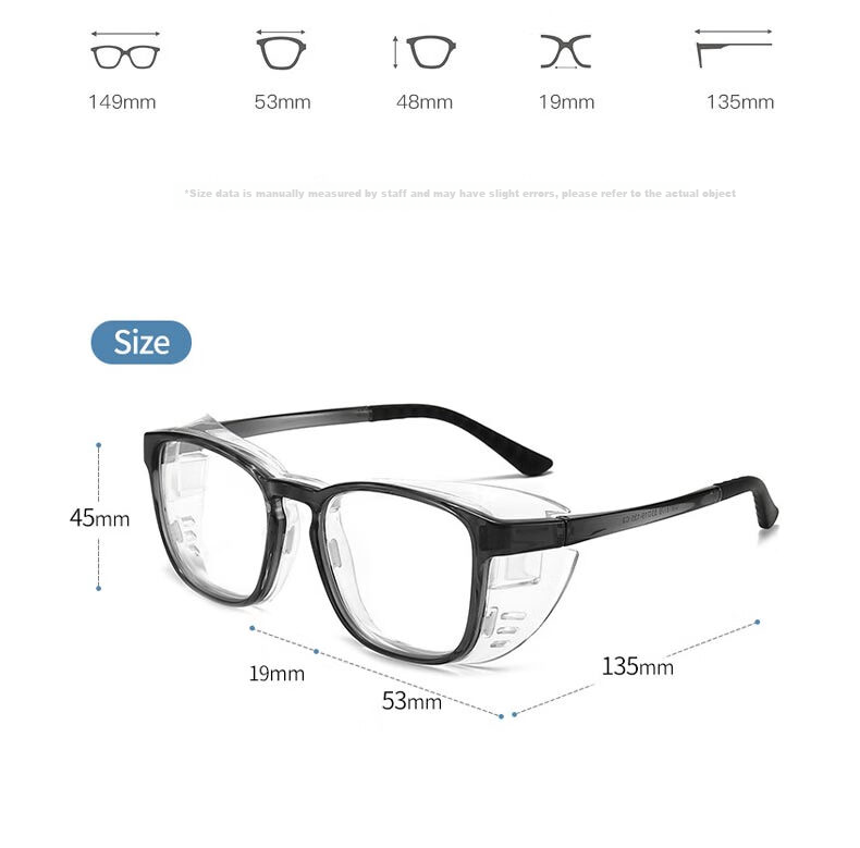 FESETE Wet House Mirror, Protective Goggles against Pollen, Specialized Glasses for Post-Cataract Surgery, Moisturizing Glasses for Dry Eye Syndrome, Father's Day Gift 16