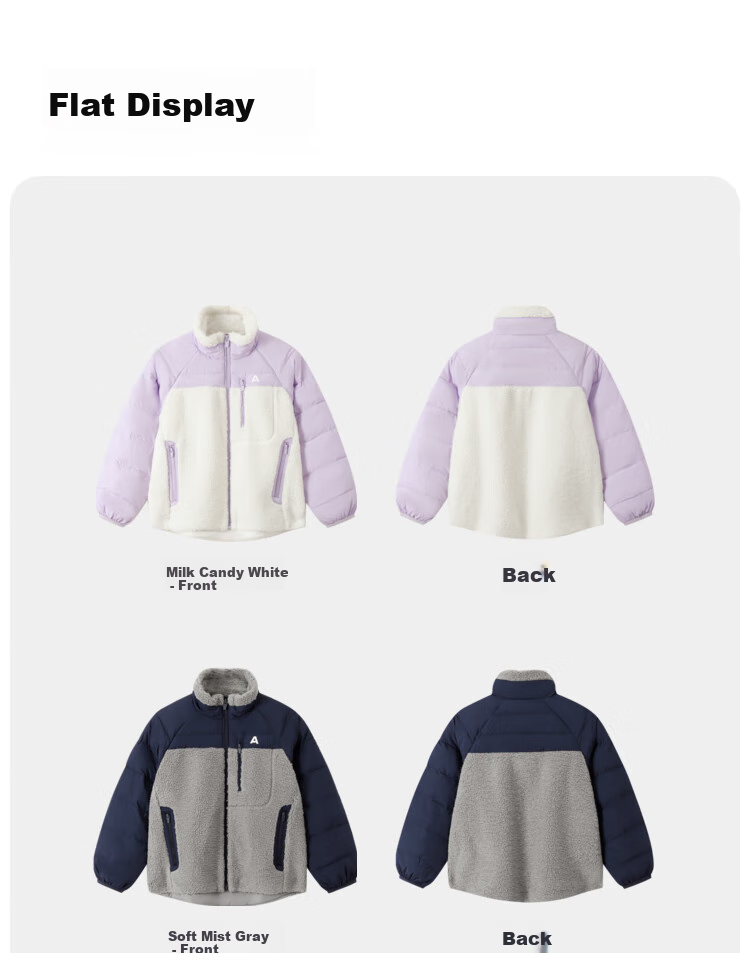 Annil Children's Clothing, Boys And Girls Short Cotton Jacket, 2024 Winter New Style, Soft Mist Gray, Size 140 12