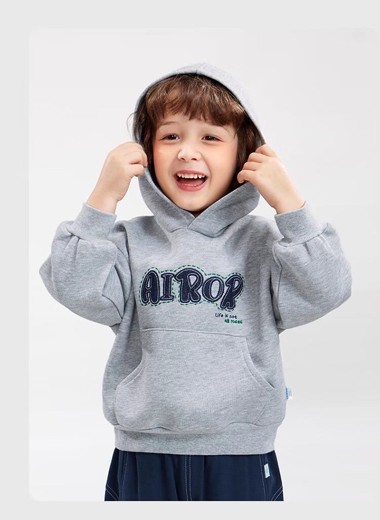 Ciciibear Boys Fleece Hoodie 2024 New Baby Hooded Autumn Winter Thickened Loose Base Shirt Trendy 9