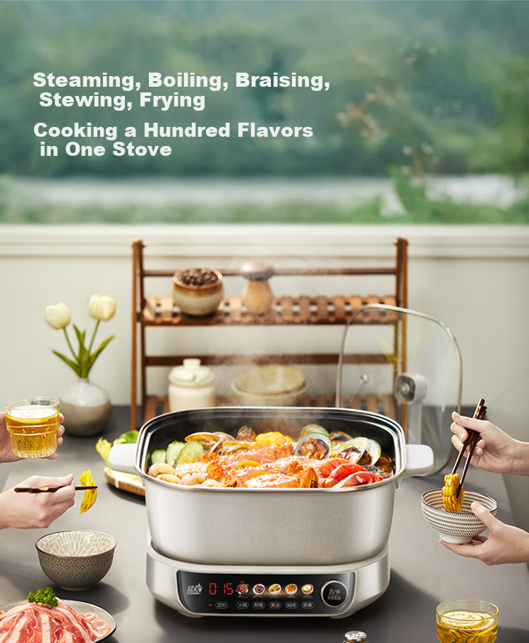 SUPOR IH Electric Hot Pot, Zero Fluorine Titanium Ceramic 6L Household Multifunctional Electric Cooker, 2200W Intense Heat, All-In Hot Pot for Stir-Frying And Cooking, Detachable Design C22-IC800 14
