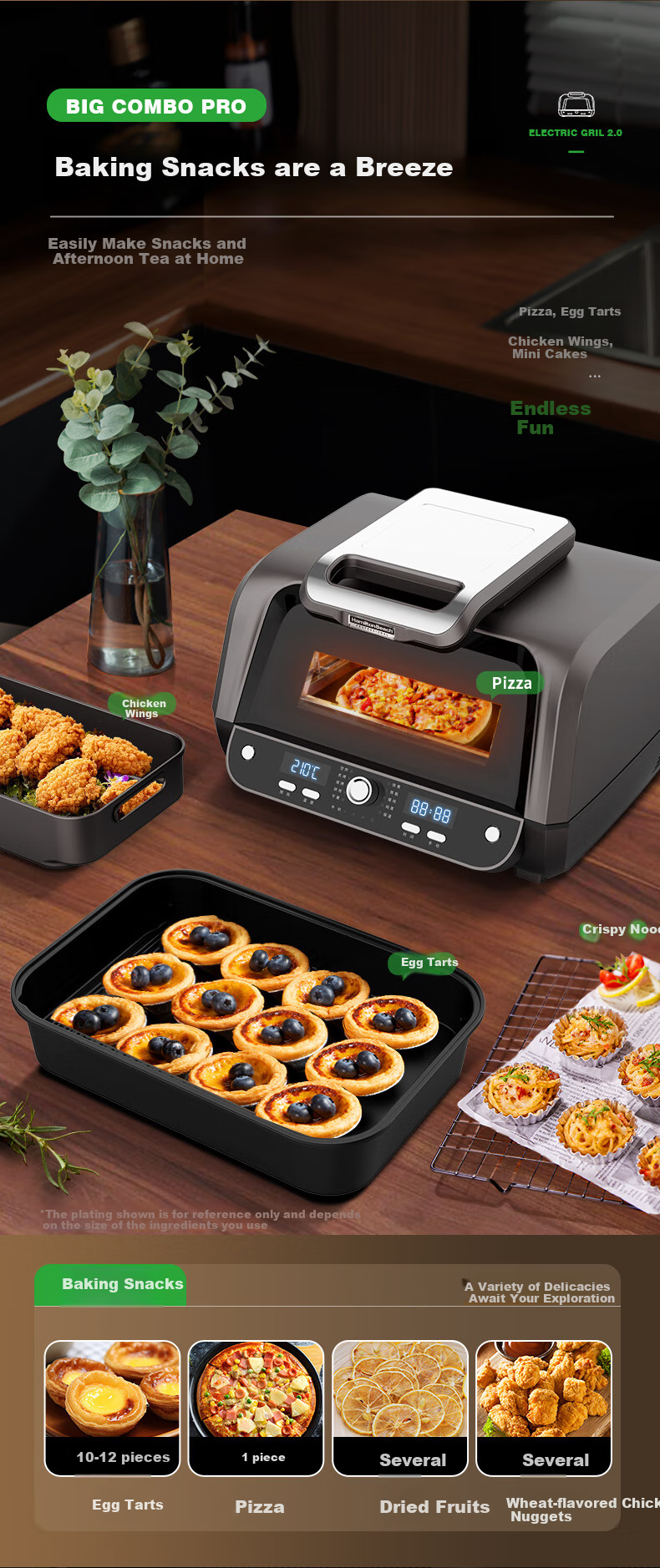 Hamilton Beach BC Steak Machine Air Fryer, Multifunctional Food Processor, No-Flip Oil-Free Cooking, Transparent Visible Food Pot 6L Large Capacity AF06202 5
