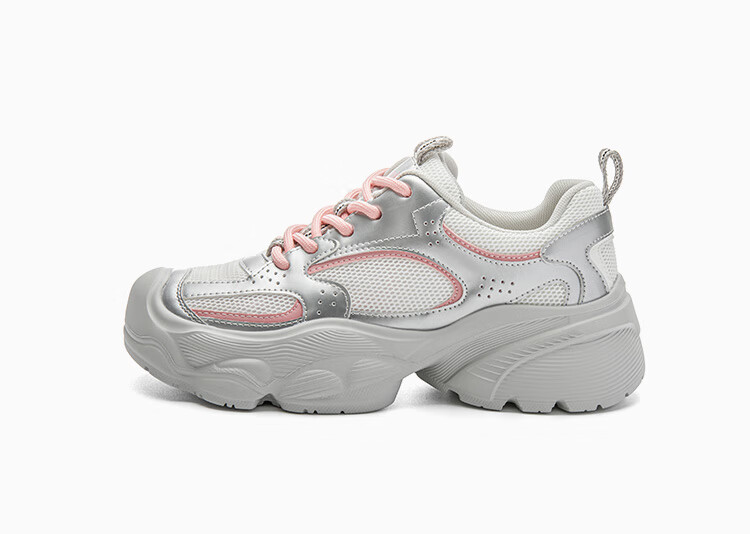 Dusto Thick-Soled Platform White Sneakers for Women, 2026 New Trendy Spring Women's Shoes, Niche Non-Collision Versatile Footwear 12