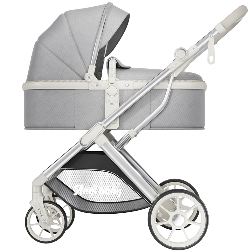 ANGI BABY Stroller: Reclining And Sitting Positions, Lightweight Foldable, High Landscape View, Reversible, Shock-Absorbing, 3C Certified, Suitable for Newborns