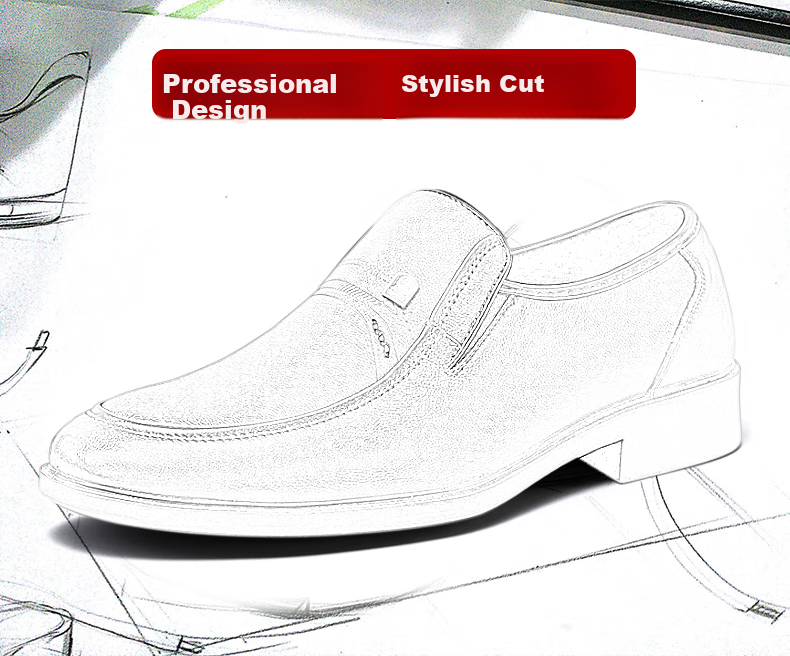 LAORENTOU Men's Leather Shoes, Business Casual Low-Top Slip-On Shoes, Fashionable Dad Shoes, British Driving Shoes A20137 Black Size 38 6