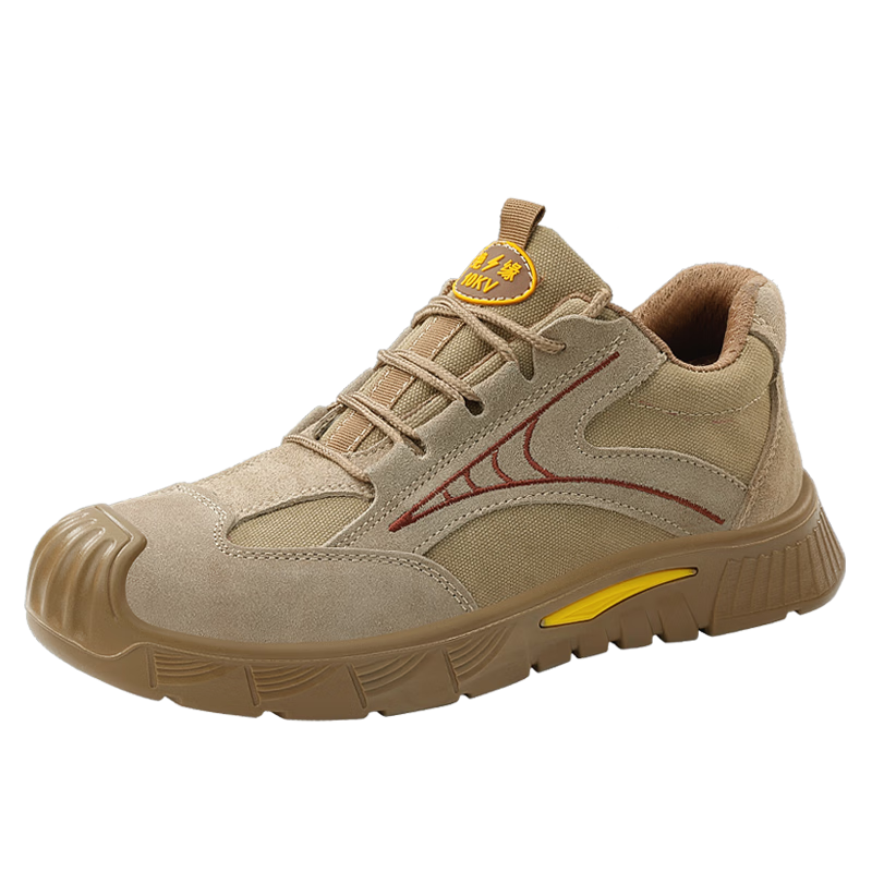 JUNBU Safety Shoes for Men, Anti-Smashing, Puncture-Resistant, Lightweight, Comfortable, Breathable, Wear-Resistant, Durable Construction Site Work Boots A0225S Size 41