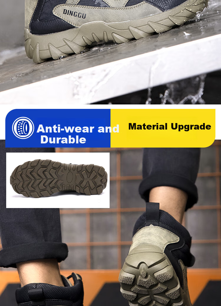 Dinggu Safety Shoes for Men, Autumn And Winter, Anti-Smashing, Puncture-Resistant Work Boots, High-Top Steel Toe Cap, Fleece-Lined, Safety Shoes 1279miGD43 6