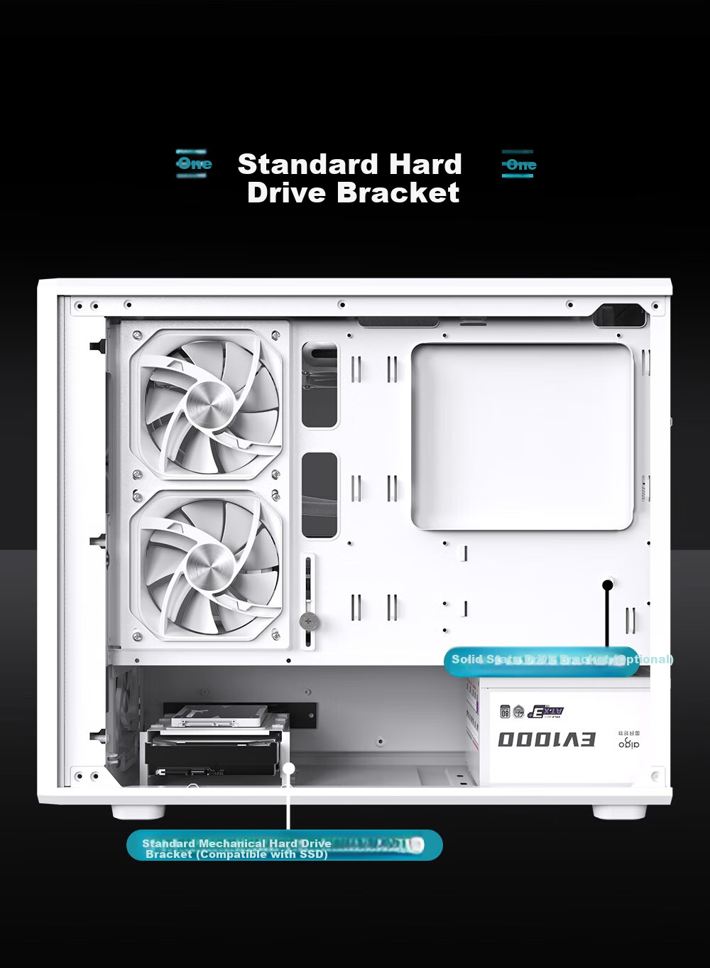 PADO W6 Black MESH Mesh Cooling Case (Supports MATX Motherboard, Glass Side Panel, Steel Mesh Front Panel, Independent PSU Compartment, Dust Filter, Supports 4080 Graphics Card) Black 14