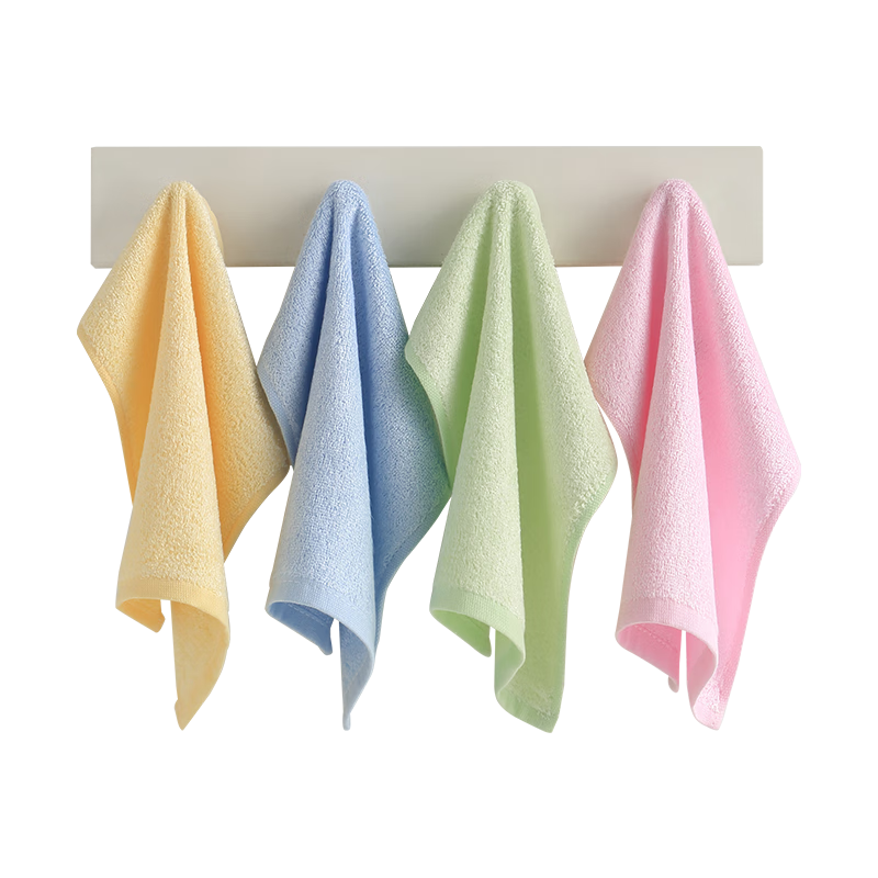 Zhuyibai Bamboo Fiber Face Towels for Adults And Children, 4 Pack, Small Hand Towels, Absorbent Face Towels, 25*25cm