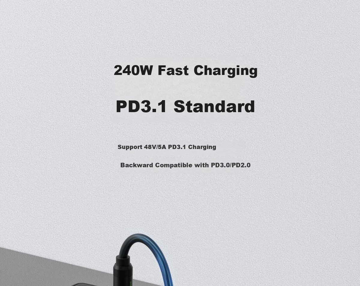 Hagibis Full-Function Digital Display Data Cable Compatible with Thunderbolt 4, Dual-Head USB4, Suitable for IPhone 17 Charging Cable, PD Fast Charging, Hard Drive High-Speed Transmission, Silicone Video Cable 9