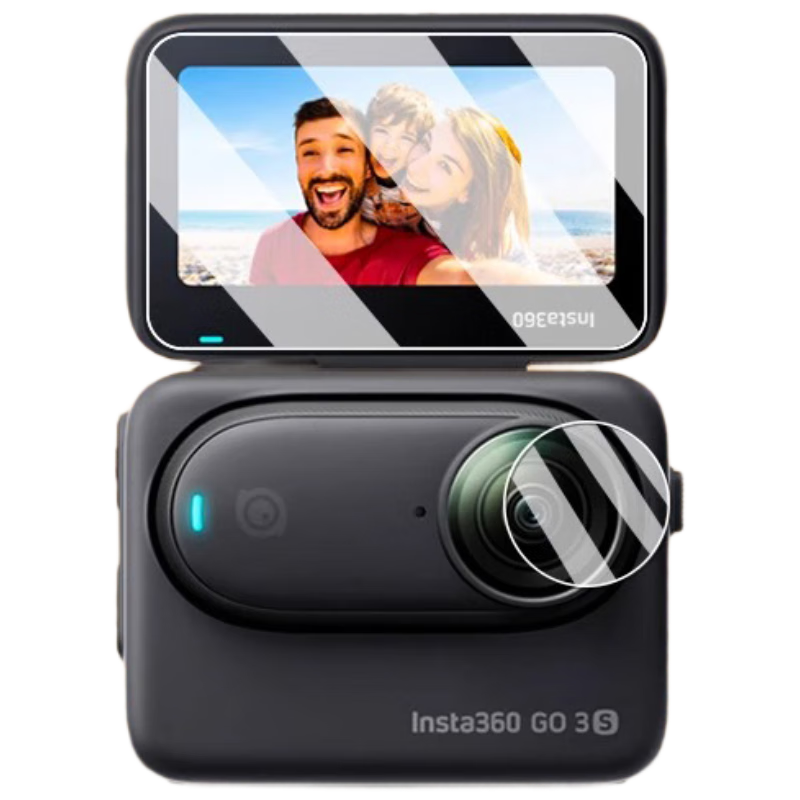BIAZE [4-Pack] Tempered Glass Screen Protector for Insta360 Go3s Action Camera, Lens Protector, Camera Accessory XJM30