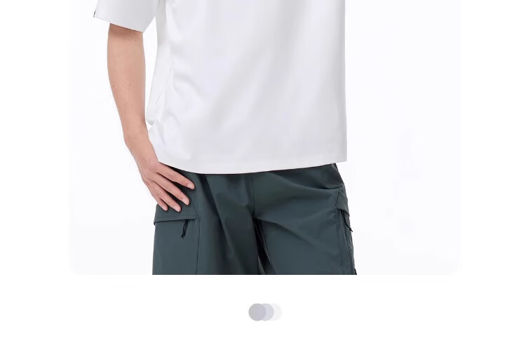 CAMEL Men's Round Neck T-Shirt, Loose-Fitting Solid Color Cotton Breathable Cool-Feeling Sports Short Sleeve Half Sleeve A25BAVV028 7