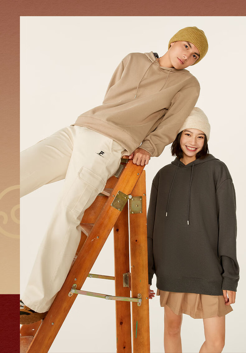 JEANSWEST LIFE Red Zodiac Year Hooded Sweatshirt for Men, Winter Fleece-Lined Thickened Boys' Clothing, Chinese Style Horse Year Jacket 10
