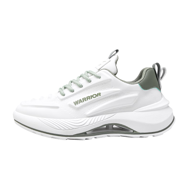 Warrior 2026 New Spring Casual Sports Shoes Breathable Leather Men's Trendy Thick-Soled Fashion Dad Sneakers