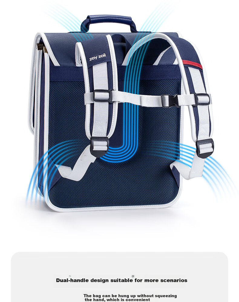 Zoy Zoii Elementary School Backpack for Boys Grades 1-6 Large Capacity Comfortable Weight-Reducing Shoulder Bag Breathable Retro Backpack 12