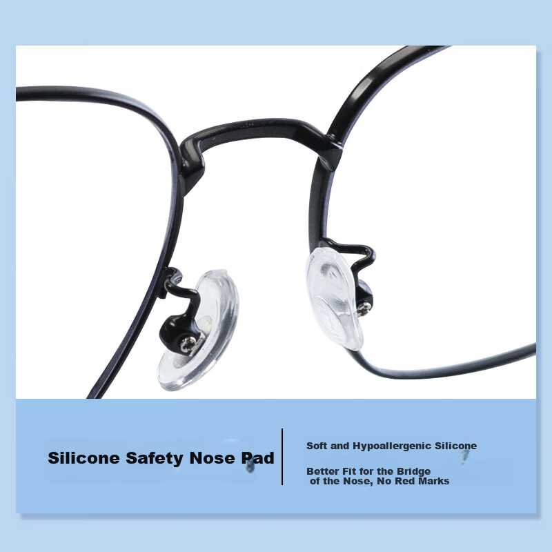 VGO Anti-Blue Light And Anti-Radiation Glasses for Men And Women, Titanium Frame, Non-Prescription Computer Glasses, Myopia Eyeglass Frames 10077 Black