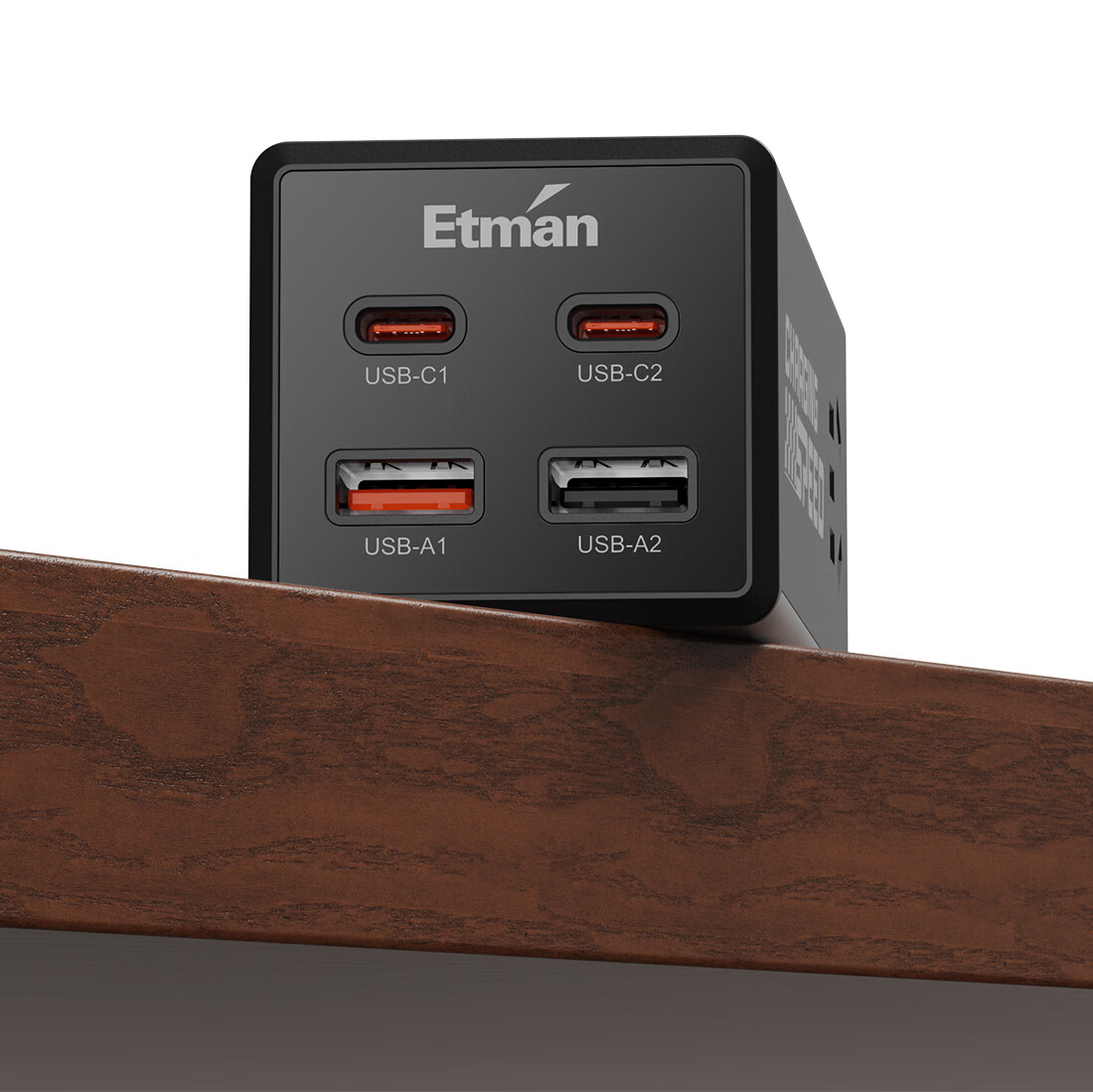 Etman Gallium Nitride 65W Charger Fast Charging Travel Portable Power Strip Socket/Travel Power Strip/Type-C Power Board/Business Trip Power Cord/Desk Charging Station/USB Extension Cord 16