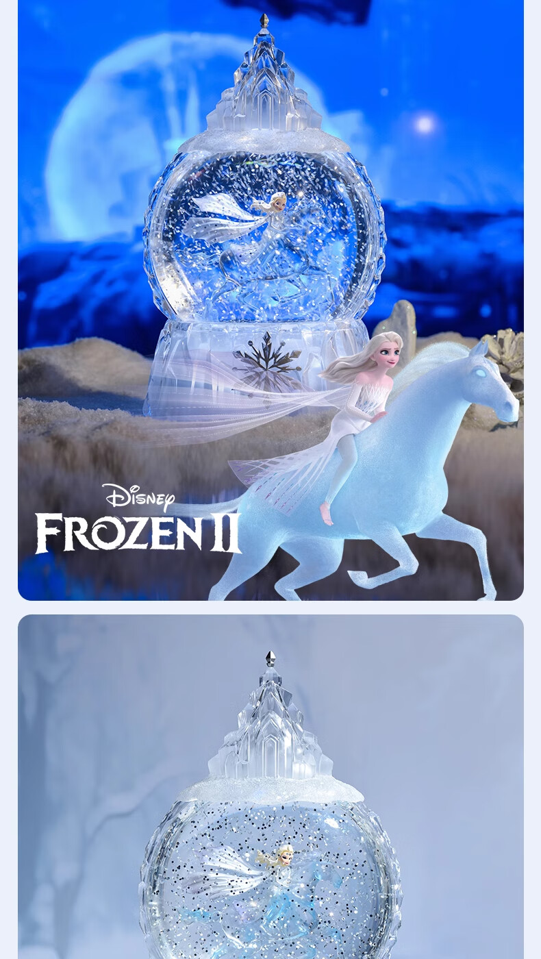 Disney Music Box, Crystal Ball, Frozen Night Light, Elsa Princess Castle, Graduation Gift for Girls, National Day Present 6
