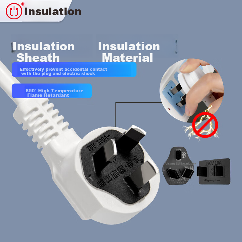 Juedian Plug Insulation Sleeve, New National Standard Plug Adapter, Waterproof And Shock-Proof, Prevents Accidental Electric Shock for Elderly And Children, Insulated Plug Stopper to Prevent Plugs from Falling Off And Sparking
