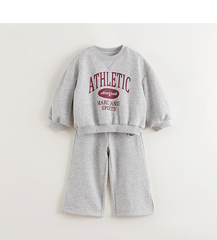 MARC&JANIE Girls' American-Style Casual Sportswear Set, Children's Sweatshirt Set, Spring 2025 Collection, 250160 1
